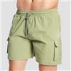 GymBeam Costume da Bagno da Uomo Cargo Olive XXL