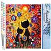 Figured'Art Dipingere con i Numeri - Paint by Numbers Gatti Cartoon, Passatempo per Adulti, Kit Completo, Hobby Creativi - Quadri fai da te 40x50cm senza cornice