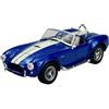 Generisch Welly Modello Auto Compatibile con 1965 Shelby 427 Cobra Sc Blu Aperto ca 1/24 1:24 Metallo Modello Auto Il Cast Nuovo in Scatola