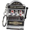 Dickly Portachiavi Mini Slot Machine, Ciondolo Compleanno, Souvenir in Miniatura, Portachiavi con Ciondolo Slot Machine per Frutta, Portachiavi per Ragazze e, Argent