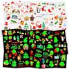 DiULi Tatuaggi per Bambini, 10 Fogli Luminosi Tatuaggi Temporanei Stickers Trasferelli, Serie di Natale 11