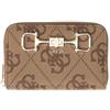 GUESS portafoglio Janie Logo SLG Zip Around Wallet Latte Logo marrone chiaro