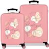 MOVOM Joumma Movom Luggage Set di valigie rosa 55/68 cm Rigido 4,8 kg Chiusura a combinazione laterale ABS 4,8 kg 91L Bagaglio a mano, Rosa, Taglia unica, Set di valigie