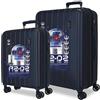 Disney Joumma Star Wars R2D2 Set di valigie blu 55/65 cm rigida 6,8 kg chiusura TSA integrata ABS 6,8 kg 109L espandibile bagaglio a mano