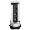 EVOline 93100001 - Torre a 3 prese, colore: Nero/Argento