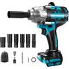 panthem Avvitatore a percussione a batteria, 1000 Nm per batterie Makita 18 V, 3 IN1 1/2 pollici, avvitatore a percussione senza spazzole, chiave a bussola con chiave a bussola, adattatore (senza