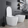 Bricozone Coppia Sanitari Filomuro Vaso WC Rimless Senza Brida E Bidet In Ceramica Colore Bianco Filo Muro Filo Parete Design Moderno Con Copriwater Chiusura Soft Close Chiusura Rallentata