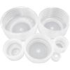 KESOTO 6x Seghe a tazza, contenitori per la polvere, raccoglipolvere trasparenti, coperture antipolvere per luci per lattine, punte per cartongesso, trapani