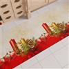 PETTI Artigiani Italiani - Tappeto Natalizio Cucina Antiscivolo Lavabile in Lavatrice, Passatoia Natalizia, Decorazione Natale Cucina 52x380 cm Candele, Made in italy