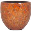 INNA-Glas Fioriera in Ceramica, maculato, Giallo-Arancione, 13 cm, Ø 14 cm - Vaso da Fiori