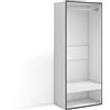 Skraut Home | Armadio Aperto | Appendiabiti con ripiani | 60x145x35 cm | Camera da letto, stanza | Vestiti, scarpe | Stile moderno | Bianco