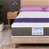 INmaterassi Materasso Memory Una Piazza e Mezza 120x200 - Altezza 20 cm - Amazonia Materasso Memory Foam Ortopedico, Anallergico, Antiacaro e Traspirante - Waterfoam 100% Made in Italy