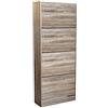 BS COM Scarpiera 4 Ante a Ribalta Modello LOLA, Marrone, Truciolare Bilaminato, 60x24x150 cm, Salvaspazio per Ingresso