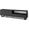 Skraut Home | Mobile TV Soggiorno | Ampio spazio a disposizione | 200x57x35cm | Per TV fino a 80 | Design industriale | Stile moderno | Nero