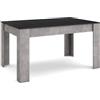 Skraut Home | Tavolo da Pranzo | Cucina, Sala da pranzo | 140x90x76 cm | Per 6 persone | Tavolo Cucina | Stile moderno | Nero e Cemento