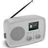 MEDION® Radio DAB MEDION con Bluetooth DRE-1 - Ricezione tramite DAB+ e FM, radiosveglia, altoparlante da 5 W per un suono nitido, display TFT, funzione di emergenza ASA, alimentazione tramite cavo di alimentazione - grigio