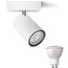 Philips Hue Kosipo Faretto da incasso (nero) - Luce bianca e colorata - Faretto da parete o plafoniera con 1 luce - GU10 - Hue White and Color Ambiance