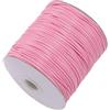 Wambere 1mm x 10m Cordoncino Cerato, Filo di Cera, Corda di Cera, Filo di Cotone Cerato, Corda di Pelle, per Artigianato, Corda per Gioielli, per Bracciali, Collane, Creazione di Gioielli, Rosa