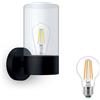 Philips Flareon Aplique da parete da esterno Up (Nero) - Non dimmerabile