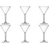Garnet - Coppa Martini, Riutilizzabile, Plastica infrangibile, 6 Pezzi