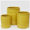 EDG Enzo De Gasperi Set 3 Pz Vaso Atlas Capri Cilindro H 60 Cm H 50 Cm H 40 Cm Yellow Waterproof
