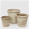 EDG Enzo De Gasperi Set 3 Pz Vaso Atlas Svasato H 49 Cm H 40 Cm H 33 Cm White Brown Waterproof