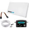 Megasat Antenna Piatta Set - D1 Profi-Line (1 utente, incl. 10 m di cavo, satfinder, passacavo per finestra, LNB intercambiabile, molte possibilità di montaggio) - Bianco