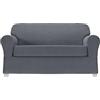 Zenna Home Fodera elasticizzata in ciniglia, 2 pezzi, blu cadetto