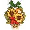 THUN, Formella con Girasoli in Ceramica Decorata a Mano, Versione Grande, Idea Regalo, 21 x 22.5 x 4.5 cm