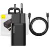 Baseus Super Si Quick Charger 1C 20W con cavo USB-C Lightning 1m (Nero)
