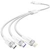 Vention Cavo Vention CTRWG 3-in-1 USB 2.0 A 6A 1.5M Bianco