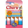 INABA Churu Salmon Variety Pack, Snack Cremosi per Gatti in Morbido Purè da Dare a Mano, Ricette con Salmone, Tonno, Pollo e Capesante, Ingredienti di Alta Qualità, Ricchi di Umidità, 40 stick da 14g