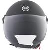 BHR Casco Demi-Jet 832 MINIMAL, Casco Scooter Omologato ECE 22.06 Leggero e Compatto, Ideale per Città e Sottosella, Nero Opaco, XL