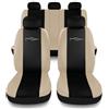 Susy Shop Set Coprisedili Per Auto Universali Con Schienale Posteriore Con 2 Zip, Fodere Auto Airbag Compatibili (Nero/Beige)