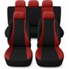 Susy Shop Coprisedili Auto Universali Kit Coprisedile Anteriore e Posteriore Confortevole E Traspirante, Fodere Protezione Per Sedili Utilitarie Medie Piccole, No Suv (LS10-ROSSO)