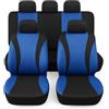 Susy Shop Coprisedili Auto Universali Kit Coprisedile Anteriore e Posteriore Confortevole E Traspirante, Fodere Protezione Per Sedili Utilitarie Medie Piccole, No Suv (LS06-BLU)