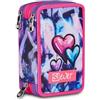 SJ GANG STYLE JAM GANG Astuccio Scuola 3 Zip, Sj Ever Multiviolet, Viola, Triplo Scomparto, Portapenne Attrezzato, 45 pezzi, Accessori Zaino, Scuola elementare, Bambina