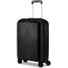 Ciak Roncato R Roncato Hexa Trolley S 4R Polipropilene ultra leggero, misura bagaglio a mano (NERO 01)