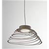 Illuminando MOLLA SOSPENSIONE ORIGINALE IN 3 MISURE METALLO ANTRACITE, BIANCO O SABBIA LAMPADINE ATTACCO GX53 MODERNA