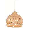 Illuminando GEO SOSPENSIONE SINGOLA D16 CM TRAFORATA IN METALLO BIANCO O SABBIA LAMPADINA ATTACCO E14 MODERNA