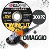 Abra Beta dischi da taglio A46U Twincut Platinum 300pz + smerigliatrice 1400W omaggio - ø mm 125x1,6