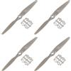 QUARKZMAN RC Eliche 2 Paletta Lame Attrezzi 6x4 Pollici Grigio con Adattatori cerchi per Elettrico Aereo Aereoplano, 4pz