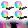 PORFOYO Set di 4 palline a LED Poi Glow, palline in PVC Poi, palline LED Glow Poi con colori arcobaleno e effetto stroboscopico, poi giocoliere luminose, per danza, spettacolo di luci, rave