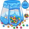 KIDUKU® Tenda da gioco per bambini pop up + 100 palline + borsa per interni ed esternim (Blu)
