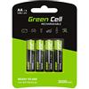 Green Cell 4 Pezzi Batterie Ricaricabili AA 2600mAh Ni-MH 1.2V