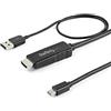 StarTech.com Cavo adattatore HDMI a Mini DisplayPort da 2 m, 4K 30Hz alimentato via USB, Convertiore attivo -Mac & Windows (HD2MDPMM2M)