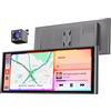 Krunia Schermo Portatile Wireless da 9,26 CarPlay per Apple CarPlay & Android Auto, Aggiornamenti OTA, Telecamera di Retromarcia, Mirror Link, Bluetooth 5.0, Controllo Vocale, Navigazione GPS, FM