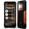 Hammer H Hammer Construction 2 Thermal smartphone ultra-robusto IP69 con termometro e telemetro laser, 8+8 GB RAM, Android 14, potente fotocamera da 108 MP, batteria 6500 mAh con funzione power bank, 256gb/1T