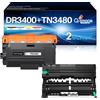 Q-image TN3480 Toner DR3400 Tamburo Compatibile con Brother DR3400 Tamburo