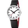 Mondaine Classic - Orologio con Cinturino Nero in Pelle per Uomo e Donna, A660.30314.16OM, 36 MM